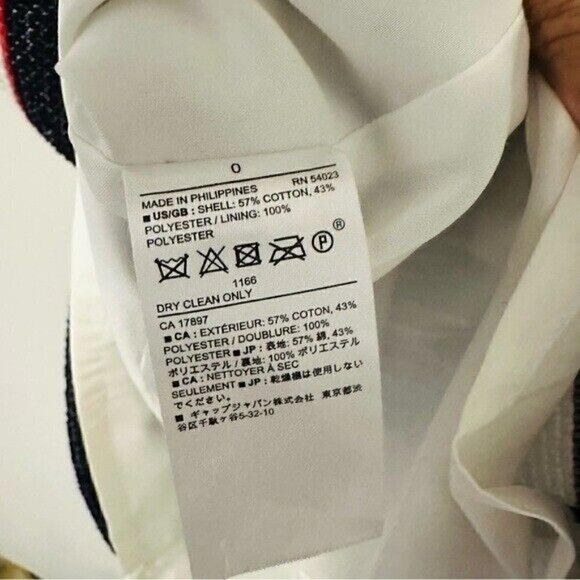 Banana Republic STRIPE SHEATH DRESS Color: White/Navy/Red Tweed Stripe Size 0 - Picture 11 of 14